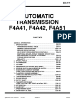 Automatic Transmission F4A41, F4A42, F4A51: Revised PWEE9514-F Jun. 2000 Mitsubishi Motors Corporation