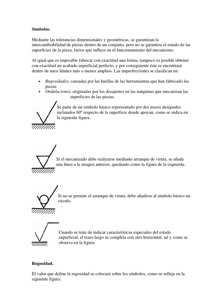 Símbolos de Rugosidad y Superficie | PDF | Naturaleza