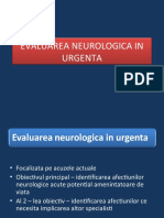 EVALUAREA NEUROLOGICA IN URGENTA