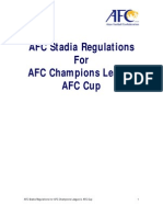AFC Stadia Regulations for Champions & Cup