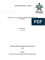 Centro Agropecuario La Granja: Ap09-Ev01-Foro: "Utilidad de Los Indicadores de Gestión de Mercadeo"