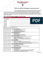 Student Evaluation of Group Member Participation