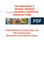 El Ruah HaKodesh o El Espiritu Santo y Su Mision Del Consolador Reencarnado en Este Final de Los Tiempos