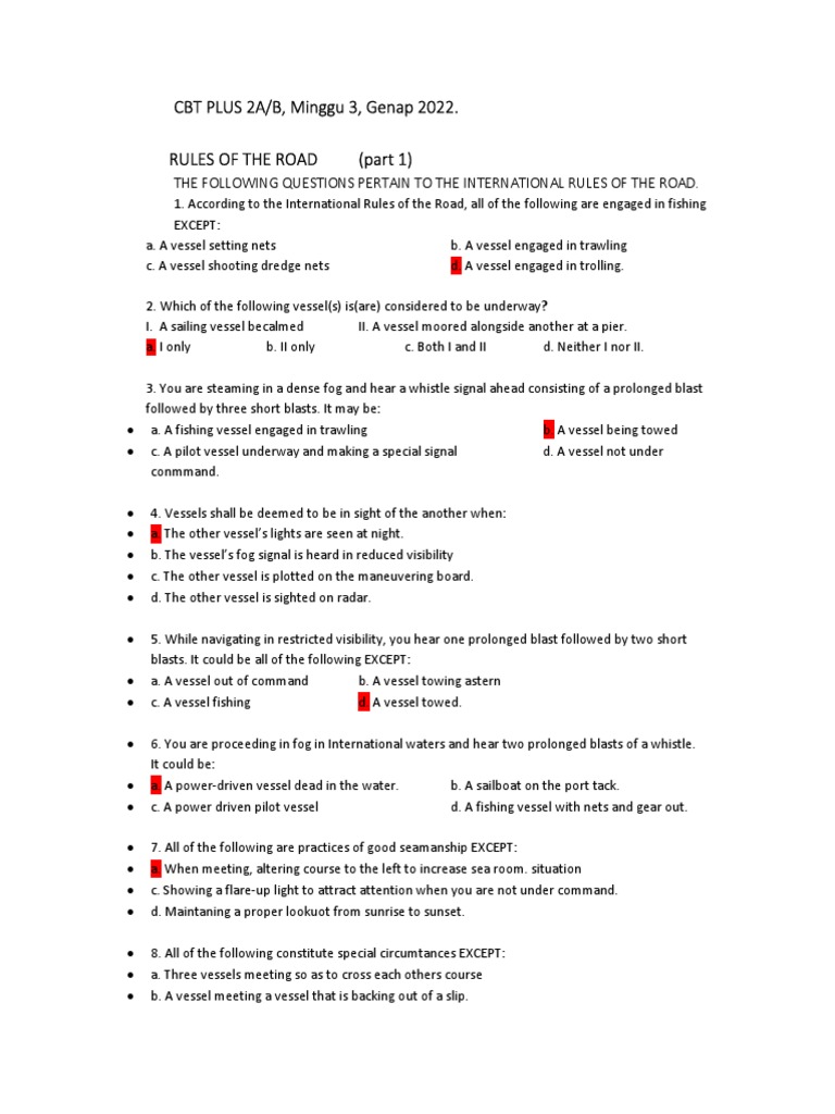 CBT Plus 2AB Minggu 3 Genap 2022 | PDF | Anchor | Traffic