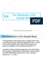 W8. 1 Distribution of the sample mean, central limit theorem