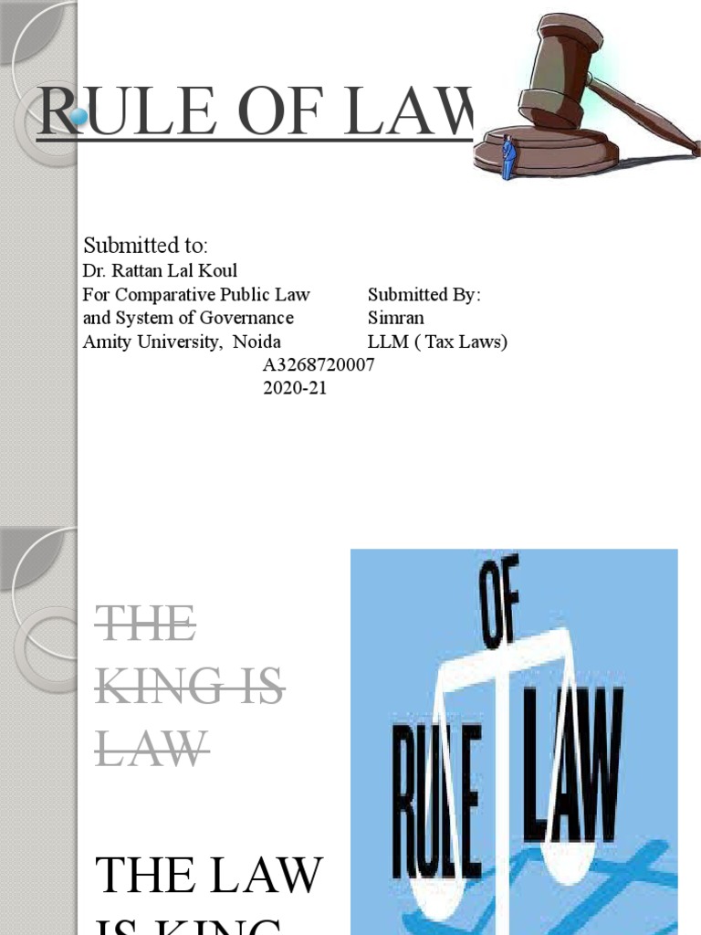 Rule of Law PDF Rule Of Law Government