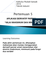 05 - Aplikasi Derivatif (Maksimum-Minimum)