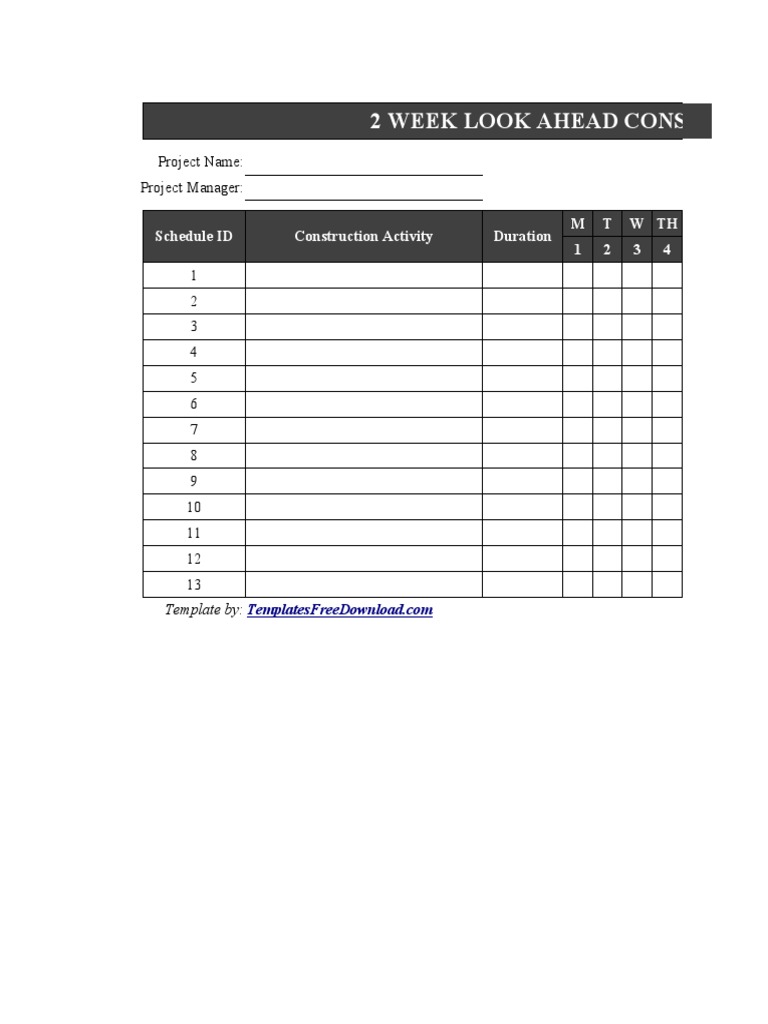 2-week-look-ahead-construction-schedule-template-pdf