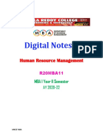 MBA Digital Notes on Human Resource Management