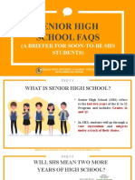 Senior High School Faqs: (A Briefer For Soon-To-Be Shs Students)