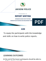 Report Writi NG Skills