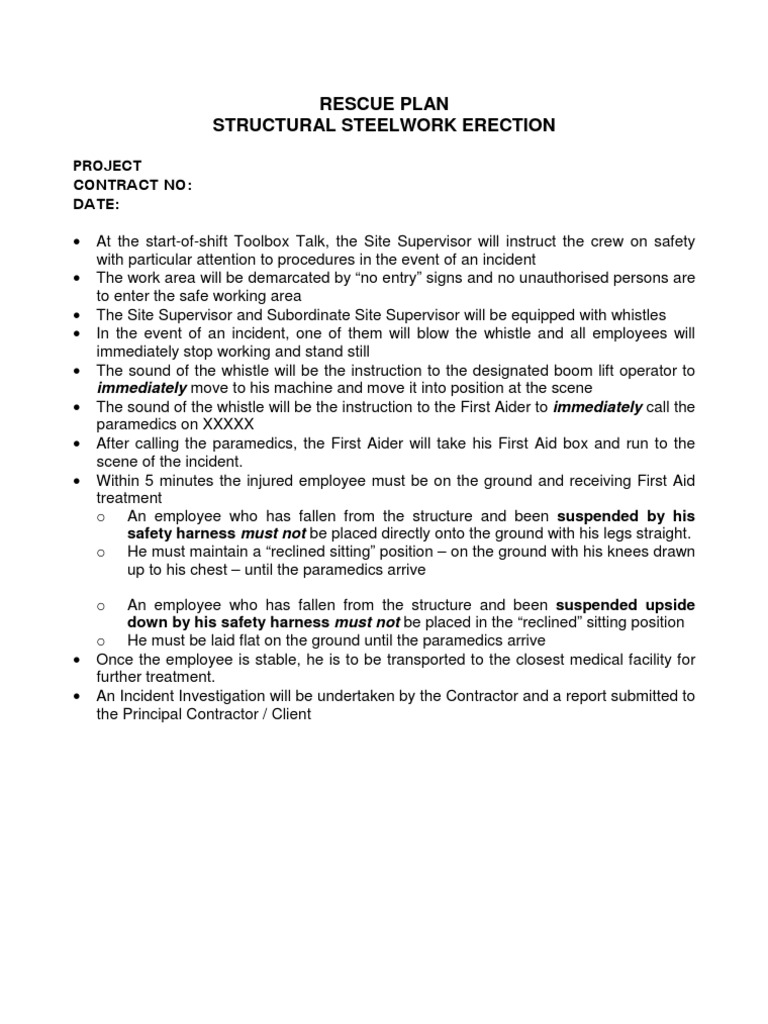 Rescue and Recovery Procedures for Incidents | PDF