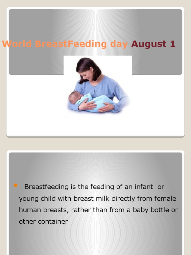 World Breast Feeding Day PDF Breastfeeding Breast Milk