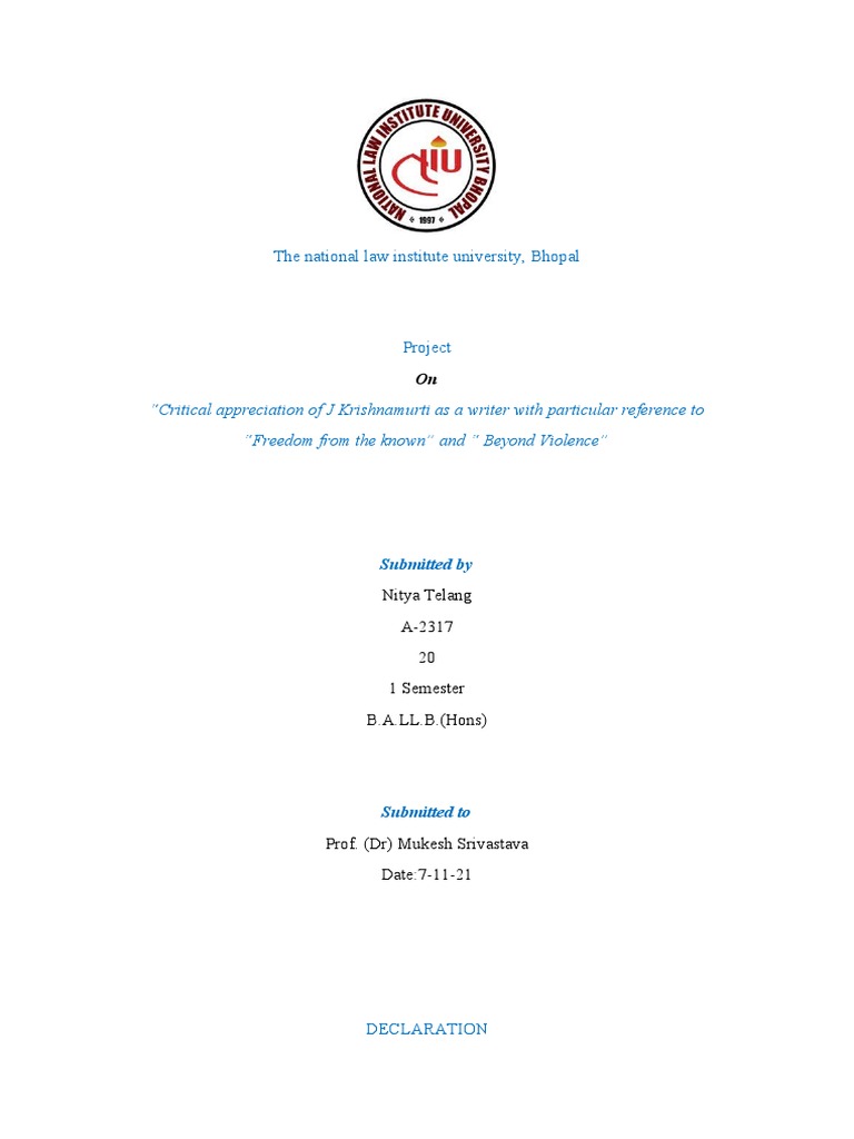 English Project 1st Semester | PDF