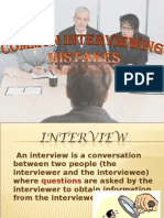Mistakes in Interview