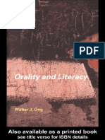 ONG Orality and Literacy