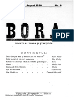 Bora - Anul I No 6 - August 1938
