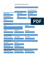 Formulir Pendaftaran Mahasiswa Baru