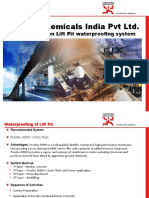 Fosroc Chemicals India PVT LTD.: Presentation On Lift Pit Waterproofing System