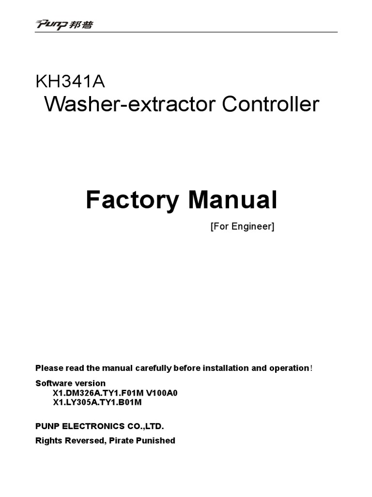Washer-Extractor Controller Manual | PDF