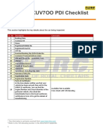 Mahindra XUV7OO - PDI Checklist