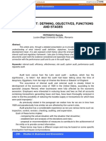 Internal Audit: Defining, Objectives, Functions and Stages: Studies in Business and Economics