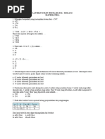 Latihan Ujian Sekolah (Us) - Kelas 6 Matematika