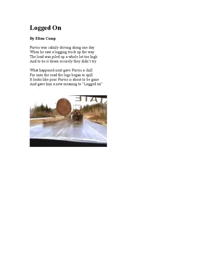 Logging Truck Mishap Poem | PDF