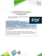 Guía de Actividades y Rúbrica de Evaluación - Unidad 2 - Fase 3 - Metabolismo Primario