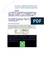 Importancia de La Señalizacion Ruta de Evacuacion y Punto de Encuentro