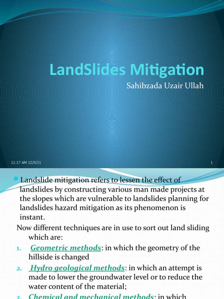 Effective Landslide Mitigation Techniques | PDF | Landslide | Civil ...