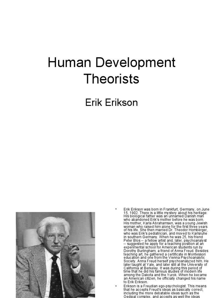 Human Development I - Erikson | PDF