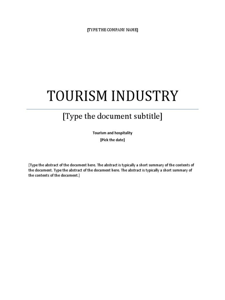impacts of tourism and hospitality industry