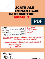 2 APLICATII ALE DETERMINANTILOR IN GEOMETRIE