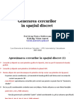 Generarea cercurilor in spatiul discret