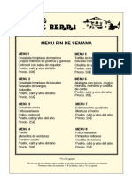 Menu Fin de Semana