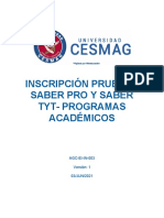 003 in Inscripción Pruebas Saber Pro Tyt Programas Academicos