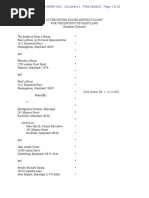 001 - COMPLAINT and Request For Jury Trial Against John A Cerny, Brooks M Inman, Montgomery County, Maryland, Romand Schmuck, Sara Vaughan