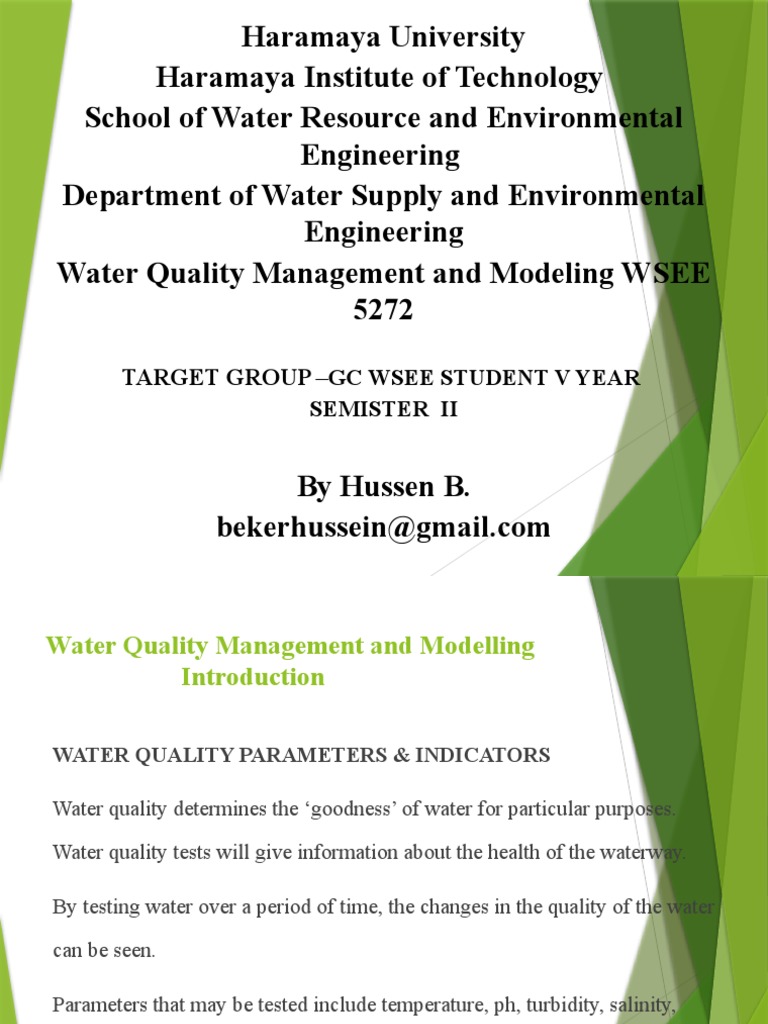 Chapter 1 Introduc Water Quality Management PDF Water Salinity