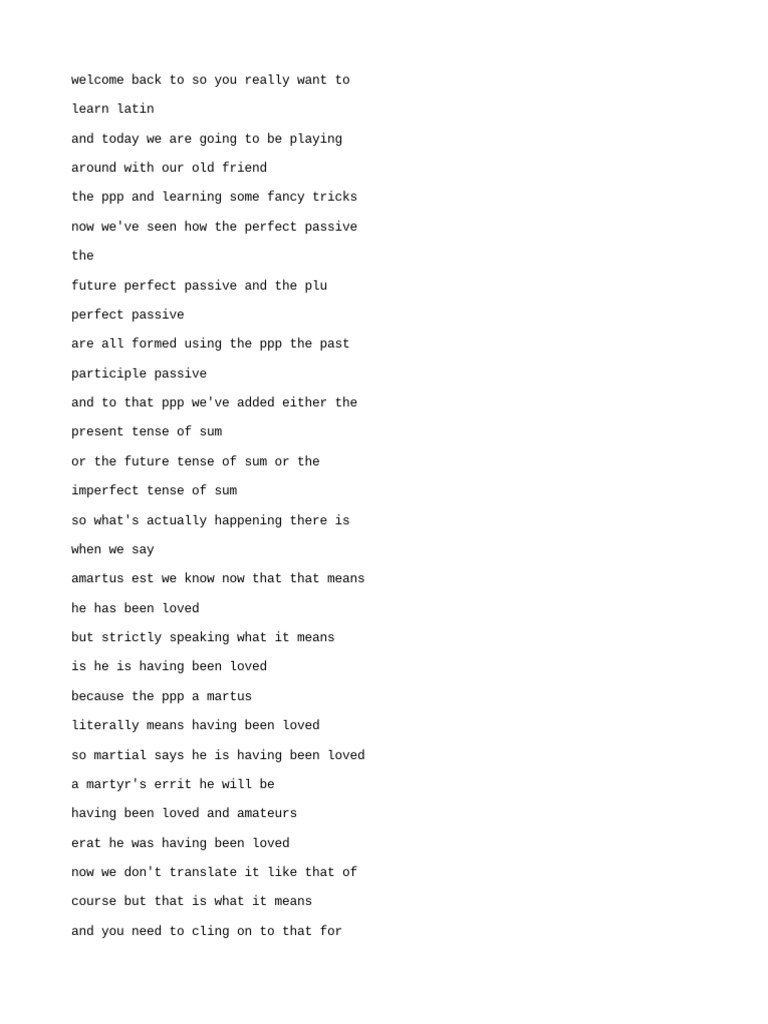 Mastering Latin Perfect Passive Tenses | PDF | Grammatical Tense ...