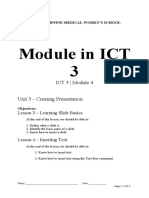 ICT 3 Module 4 Unit 3 Lesson 3&4