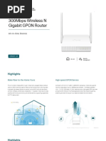 300Mbps Wireless N Gigabit GPON Router: All-in-One Device