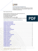 Directorio de UVIEs Por Entidad Federativa 30 de Marzo de 2020