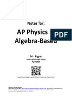 Ap Physics 1 - Algebra Based