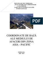 Coordonate de Baze Ale Mediului de Afaceri Din ASIA-PACIFIC