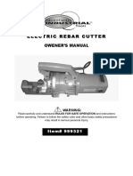 Electric Rebar Cutter Owener'S Manual: Item# 999321