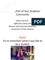 Becoming Part of Your Students' Community