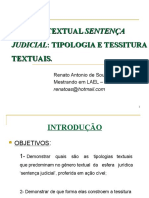 Gênero textual sentença judicial - tipologia e tessitura textuais