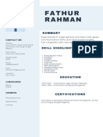 Fathur Rahman Kelas Reguler A