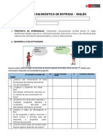 Evaluación Diagnóstica de Entrada-Inglés 2do